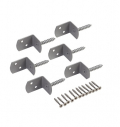 Equerre Lot de 6 + Vis Inox - D4 x 30 mm 