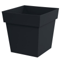 Pot Toscane Carré Bas - 39 x 39 x 39 cm - 38 L - Gris Anthracite