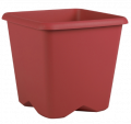 Pot Chorus carré percé - 19,5 x 19,5 x 18,2 cm - 4,3 L - Rubis